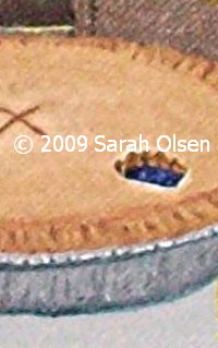 close-up of pie