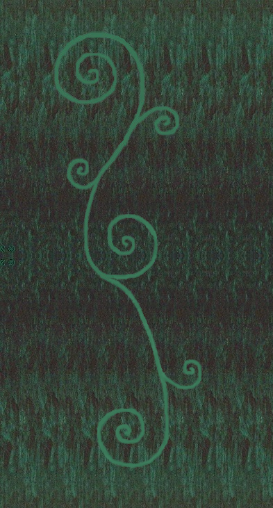a swirling vinelike pattern