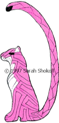 pink stylized tiger